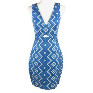 NG The Label Blue Cutout Geometric Dress